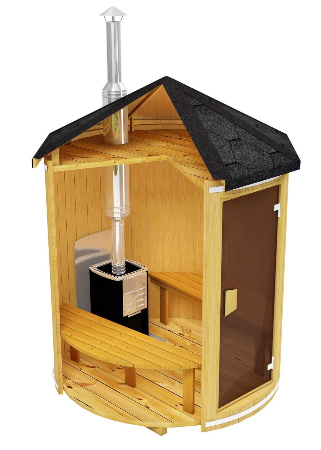 Sauna Barrel verticala